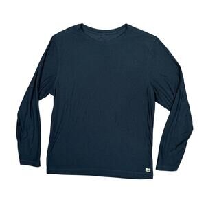 Vuori Mens Strato Long Sleeve Tech Tee Shirt Teal Blue Heather L